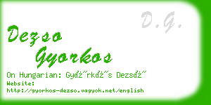 dezso gyorkos business card